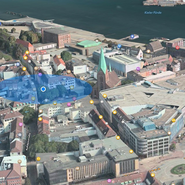 Cool 😎 Apple Maps nun auch in Kiel in 3D
