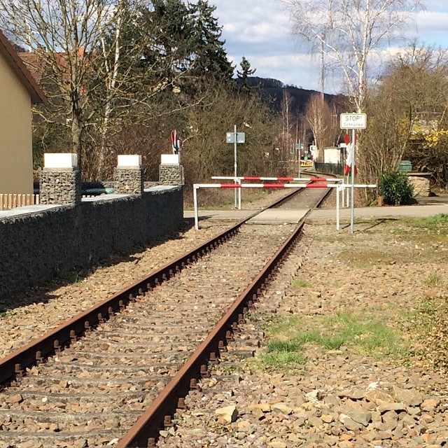 Hier gibt es Schranken für die Züge #ähh Fahrraddraisinen