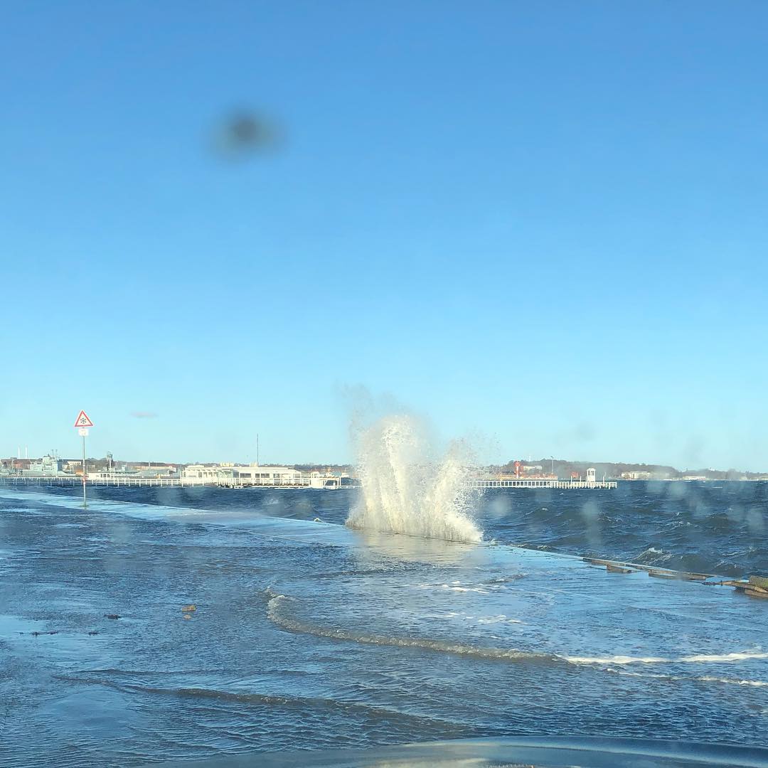 Ordentlich Wasser in der Förde